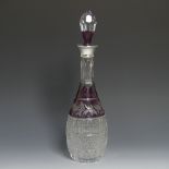 An Elizabeth II silver mounted cut glass Decanter, by C J Vander Ltd., hallmarked Birmingham,