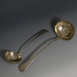 A George III silver Soup Ladle, by William Eley & William Fearn, hallmarked London, 1800, Old