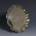 An Elizabeth II silver presentation Tray, by  Carr's of Sheffield Ltd., hallmarked Sheffield,