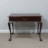A Georgian-style hardwood Side Table, with shaped rectangular top above a singular frieze drawer,