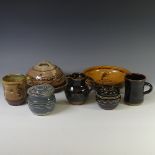 A small quantity of Winchcombe Pottery Wares, to include two Mugs, one by Patrick Groom, two