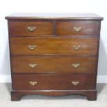 A 19thC-style mahogany Chest of Drawers, with two short above three long drawers, graduated in size,