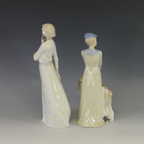 A Royal Doulton Reflections figure of 'Shepherdess', together with 'Park Parade' and 'Pensive', - Image 6 of 7