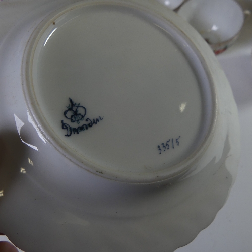 A Dresden part Tea and Coffee Service, to comprise eight Coffee Cups, eight Saucers, Tea Cup, Tea - Image 7 of 7
