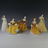 A small quantity of Royal Doulton Figures, to include Jessica, Stephanie, Susannah, Sandra and