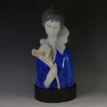 A Lladro porcelain Bust ' Lady with Blue Eyes and Calla Lily, limited edition no, 309/2500,