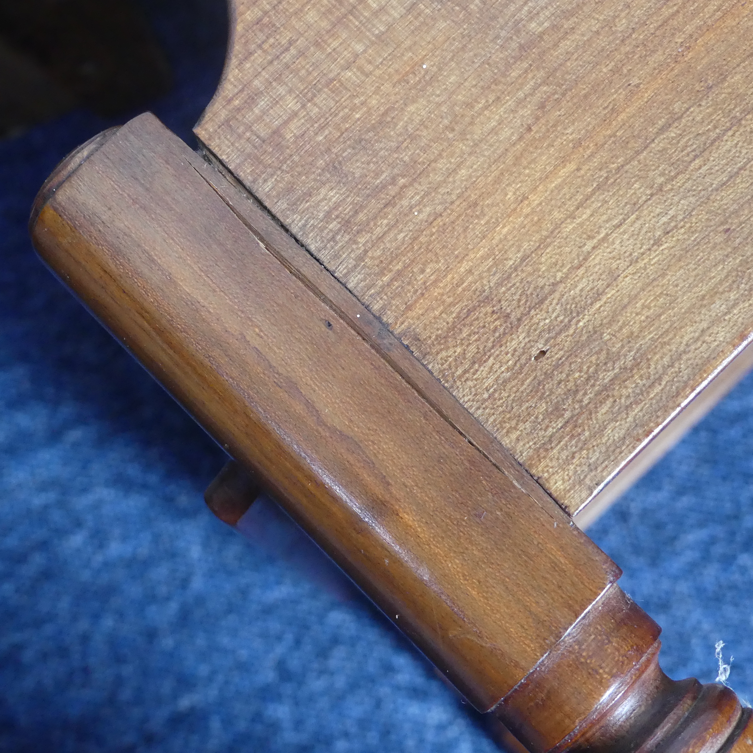 A 19thC mahogany Bookstand, with galleried back and two shelves, on rounded tapering legs, W 46cm - Image 8 of 8