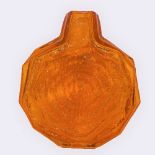 A Geoffrey Baxter for Whitefriars textured range 'Banjo' Vase, pattern number 9681 in Tangerine,
