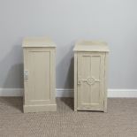 A painted Bedside Pot Cupboard, the door opening to reveal a singular shelf, W 38cm x D 34cm x H