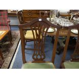 A harlequin set of nine Georgian-style dining chairs,
