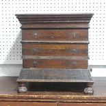 A Victorian sheet Music Cabinet, in the form of a bee hive, with hinged front opening to shelved