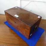 A Georgian burr walnut Tea Caddy, of rectangular form, with hinged lid opening to reveal a cut glass