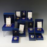 A small quantity of Halcyon Days enamel Boxes of Royal Interest, to include 5th anniversary of the