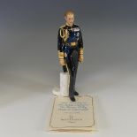 A Royal Doulton character figure of HRH Prince Philip, HN2386, limited edition 1157/1500, with