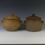 A Bernard Leach studio pottery Tureen, and cover with knopped finial, and handles, with impressed