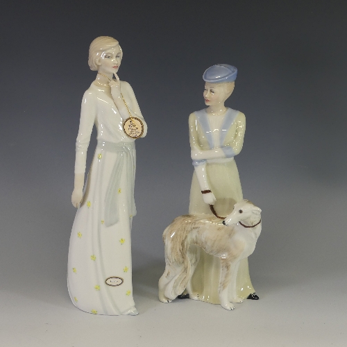 A Royal Doulton Reflections figure of 'Shepherdess', together with 'Park Parade' and 'Pensive', - Image 4 of 7