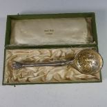 An early 20thC Norwegian silver spoon, by Henrik Moller, in the Dragestil style, the bowl revere