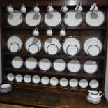 A Royal Doulton 'Sherbrooke' pattern part Tea and Dinner Service, comprising ten Dinner Plates,