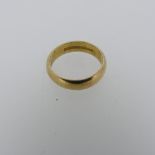 A 22ct yellow gold Wedding Band, Size M, 5.8g.