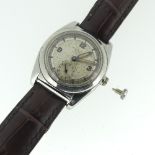 A vintage Rolex Oyster Royal Extra Precision stainless steel gentleman's Wristwatch, the silvered