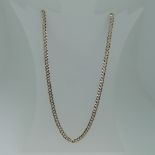 A 9ct yellow and white gold flatlink Chain, 50.5cm long, approx total weight 10.1g.