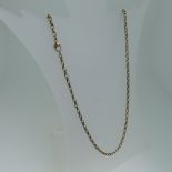 A 9ct yellow gold oval link Chain, 50cm long, approx total weight 10.8g.