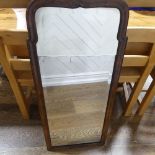 A Georgian cushion-framed Mirror, with bevelled glass plate, 43cm x 102cm.