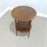 An Edwardian circular occasional Table, W 50cm x D 50cm x H 72cm, together with another similar, W