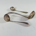 An early Victorian Scottish silver fiddle pattern Toddy Ladle, by Adam Burgess (Dumfries),