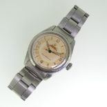A vintage Rolex Oyster-Royal stainless steel gentleman's Wristwatch, the two-colour champagne dial
