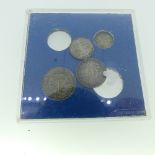 A set of Edward VII Maundy Money, dated 1902, in perspex presentation case.