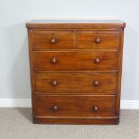 A Victorian mahogany Chest of Drawers, split to top and side, W 100cm x D 47cm x H 110cm.