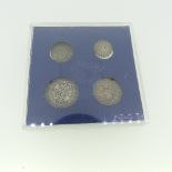 Auctioneers Note; Three coins are 1888, the 3d is dated 1887. A set of Victorian Maundy Money, dated