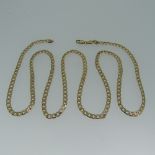 A 9ct gold curblink Chain, 85cm long, approx weight 21.6g.