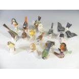 A quantity of Goebel porcelain Birds, to include Bullfinch, Kingfisher, Yellow Wagtail, White