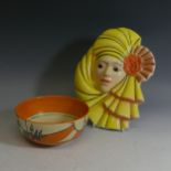 A Clarice Cliff for Wilkinson Pottery 'Fantastique' pattern Bowl, printed marks to base, some