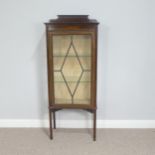 An Edwardian mahogany astragal glazed Display Cabinet, with central door opening to two shelves,