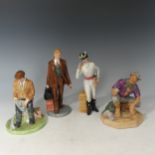 A Royal Doulton figure Morning Ma'am, HN2895, together with Doctor HN4286, Fisherman HN4511 and