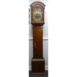 An antique oak 8-day Longcase Clock, John Nottle, Holsworthy, with two weight movement striking on