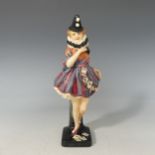 A Royal Doulton figure Pierette HN1749, designed by Leslie Harradine, issued 1936-49, green