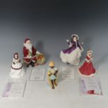A small quantity of Royal Doulton Christmas figures, comprising Holiday Traditions Santa, limited