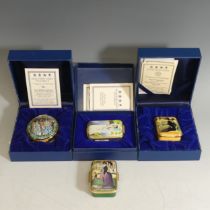 A small quantity of limited Halcyon Days enamel Boxes, comprising 'A Sunday on la Grande Jatte'