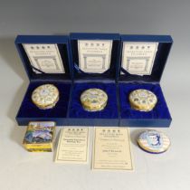 A small quantity of limited edition Halcyon Days enamel Boxes, to include one of John F. Kennedy (