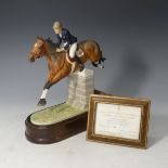 A Royal Worcester limited edition equestrian model of Stroller and Marian Coakes, designed by