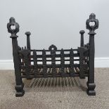 An Arts & Crafts oak Fire Screen, with plain fielded panel, 47cm wide x 76cm high, together with