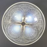 A R Lalique 'Coquille' pattern glass Bowl, relief moulded with scallop shells in a graduated