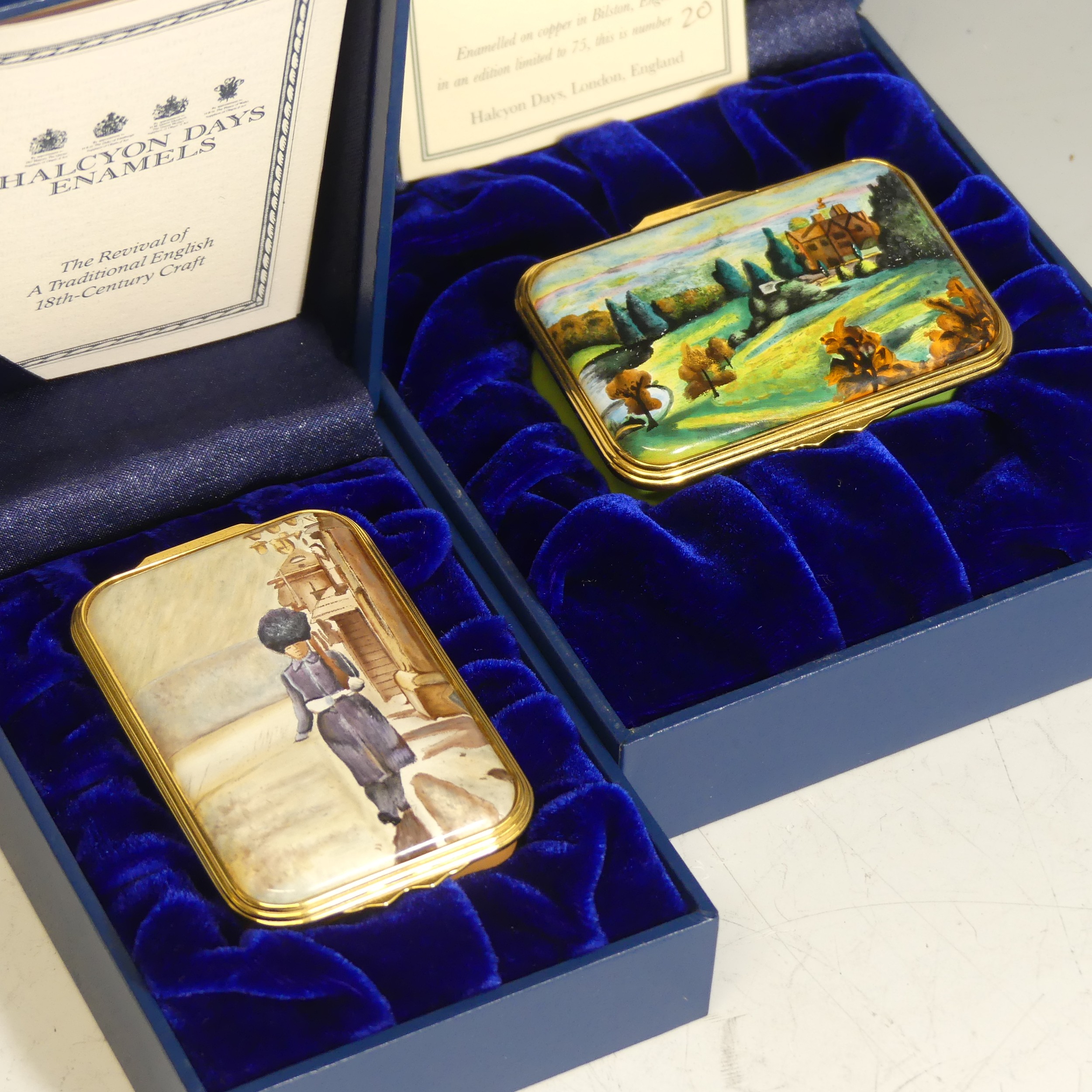 A limited edition Halcyon Days enamel Box after Winston Churchill, depicting 'View at Chartwell' ( - Image 2 of 4