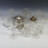 A quantity of Cut Glass and Crystal glass, to include a boxed set of four Edinburgh Crystal glass