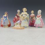 A small quantity of Royal Doulton Ladies, to include Lucy Anne HN1502, Tootles HN1680, Goody Two