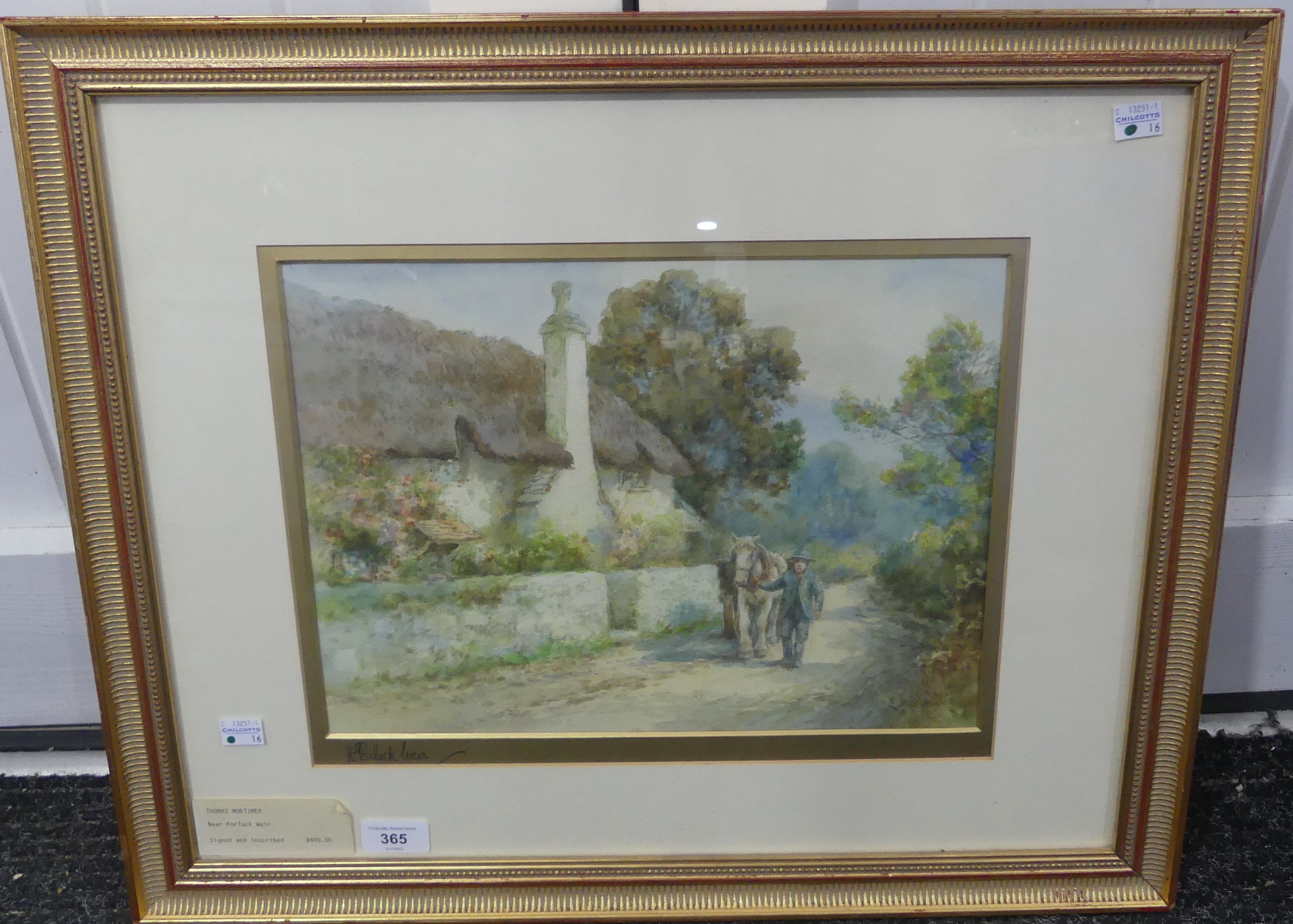 Thomas Mortimer (fl. 1880-1920). Nr. Porlock Weir, watercolour, signed lower right, titled on